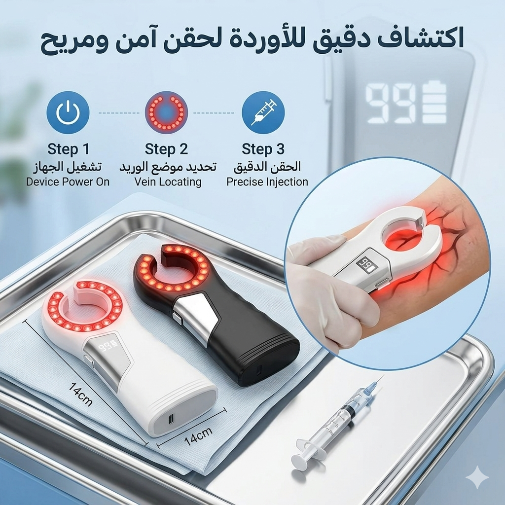 جهاز كاشف الأوردة المحمول.. الحل الذكي لعيادتك. 🏥