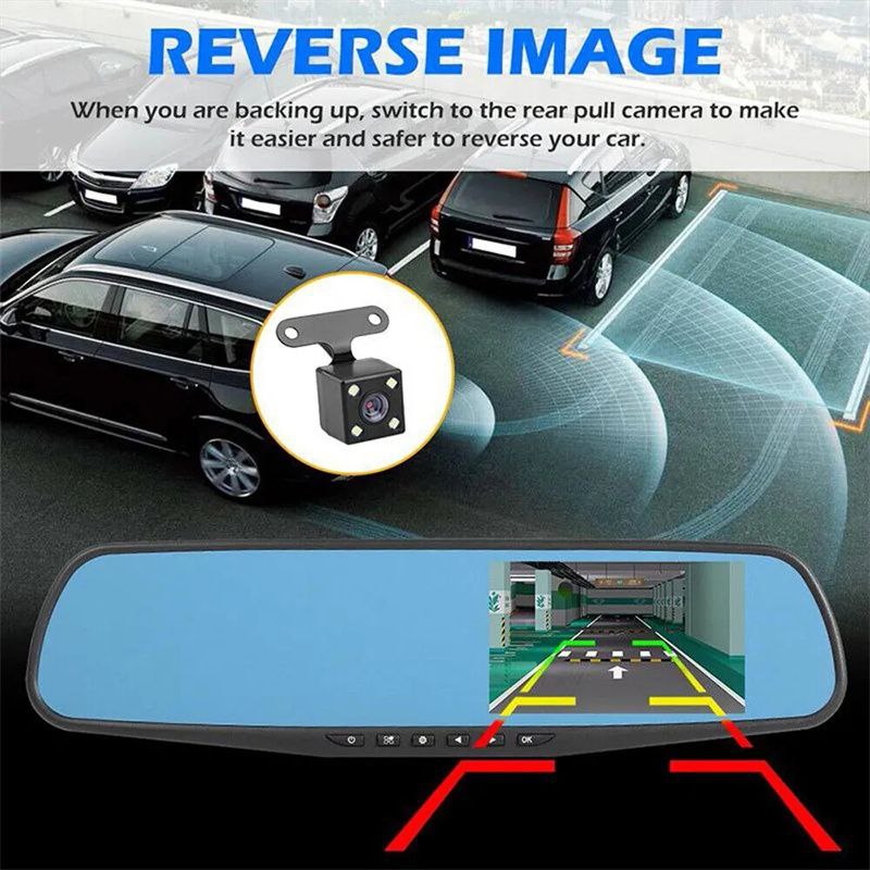 مرآة السيارة الذكية 3 في 1 (شاشة + داش كام + كاميرا ركن) 570 الف    DASH CAM