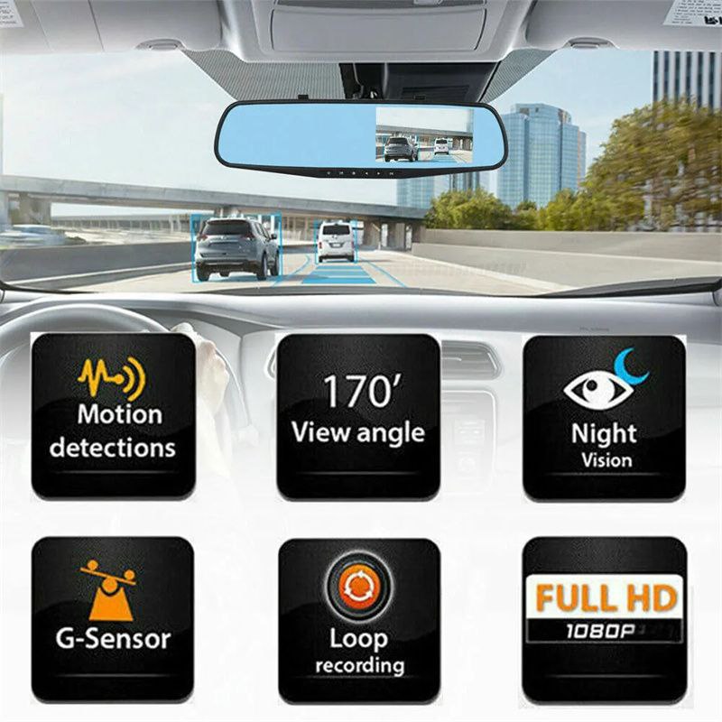مرآة السيارة الذكية 3 في 1 (شاشة + داش كام + كاميرا ركن) 570 الف    DASH CAM