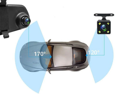 مرآة السيارة الذكية 3 في 1 (شاشة + داش كام + كاميرا ركن) 570 الف    DASH CAM